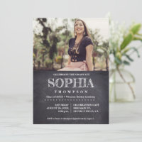 Casual Photo Chalkboard Celebrate the Graduate 