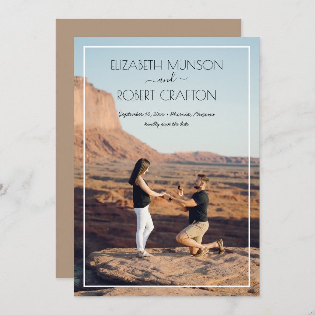 Casual Photo Wedding Save The Date (Front/Back)