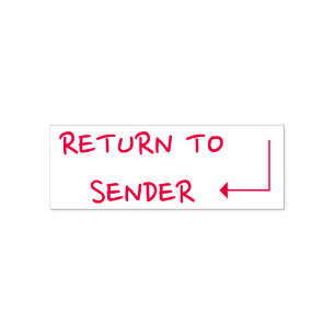 Casual "RETURN TO SENDER" + Arrow Shape Self-inking Stamp