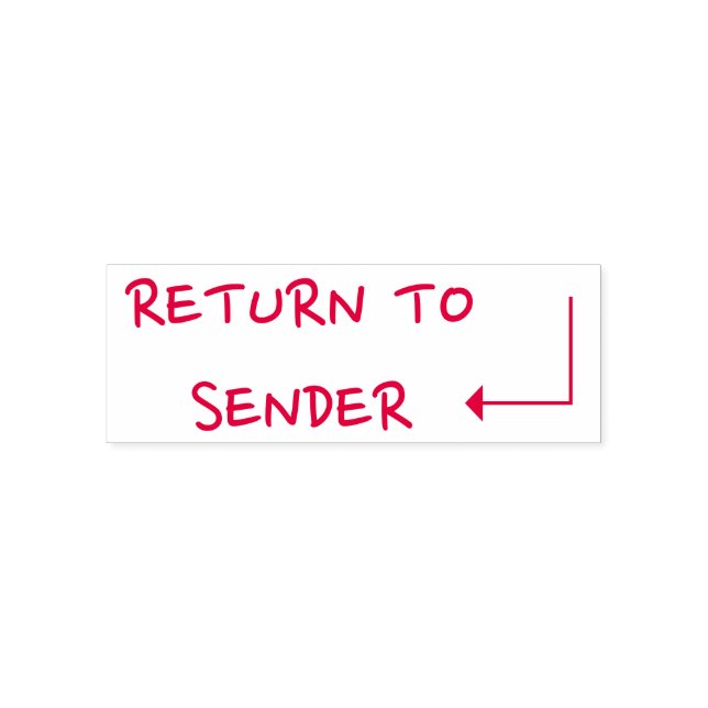 Casual "RETURN TO SENDER" + Arrow Shape Self-inking Stamp (Design)