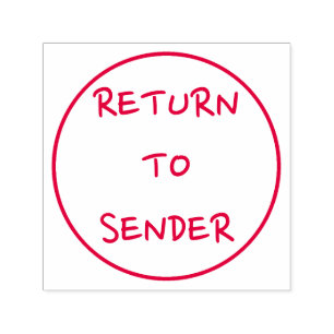 Casual "RETURN TO SENDER" in a Circle Outline Self-inking Stamp
