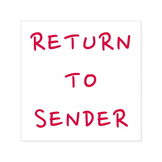 Casual "RETURN TO SENDER" Self-inking Stamp (Design)