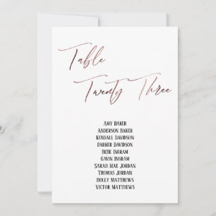 Casual Rose Gold Table Twenty Three Seating Chart
