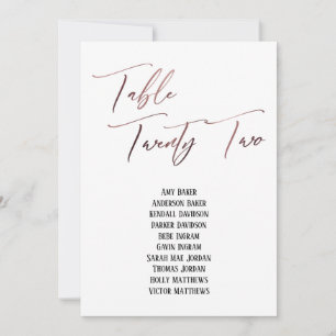 Casual Rose Gold Table Twenty Two Seating Chart