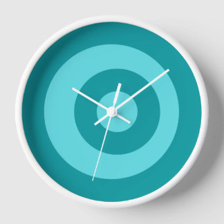 Casual Round Turquoise Wall Clock