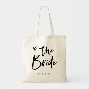 Casual Script Chic Simple Bride Tote Bag