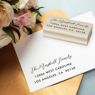 Casual Script Custom Return Address Rubber Stamp