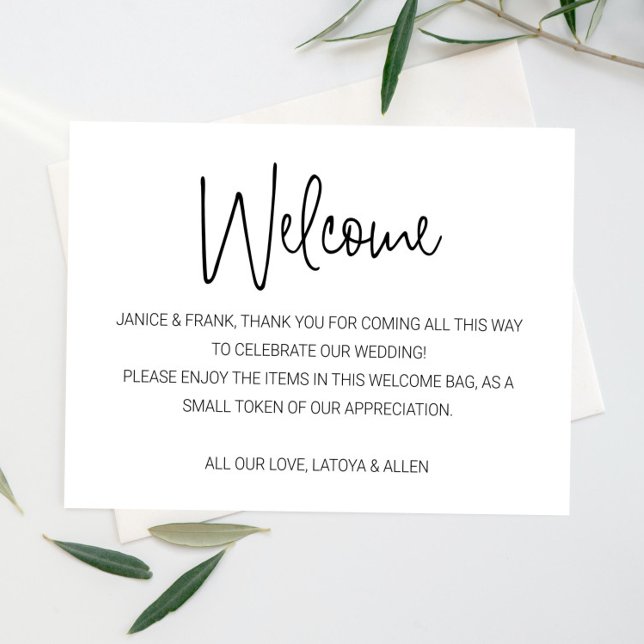 Casual Script Names Welcome Wedding Gift Basket (Creator Uploaded)