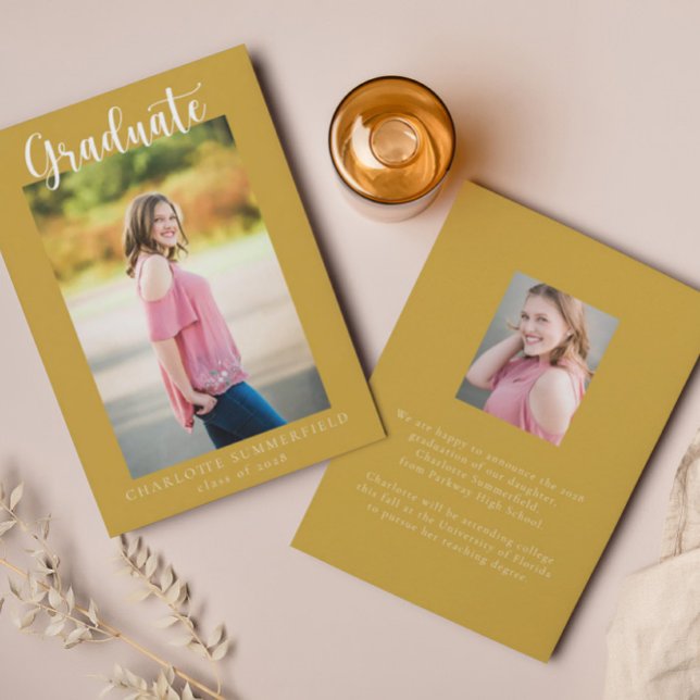 Casual Script Two Photo | Graduation Announcement (Creator Uploaded)