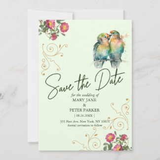 Casual script typography wedding save the date invitation