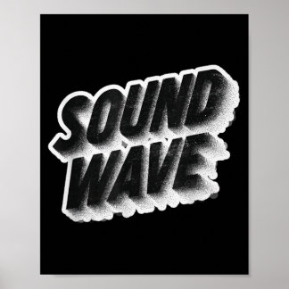 Casual Sound Wave Emblem for a Cool Look Poster
