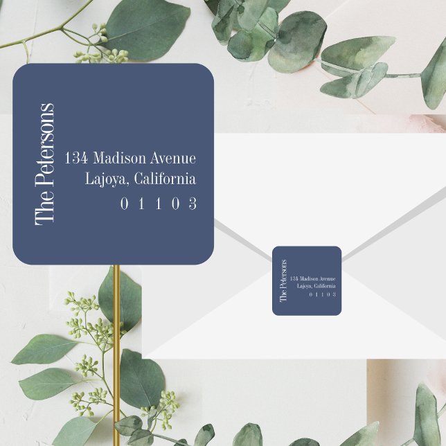 Casual Square Return Address Label (Creator Uploaded)