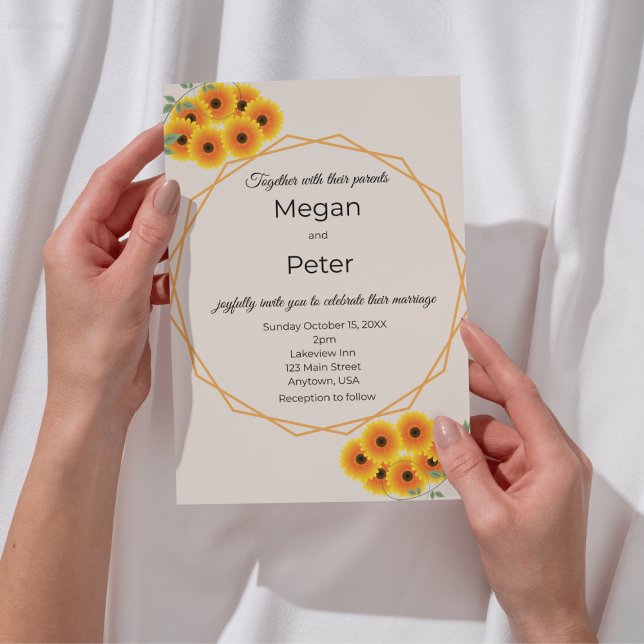 Casual Sunflower Wedding Invitation (Creator Uploaded)