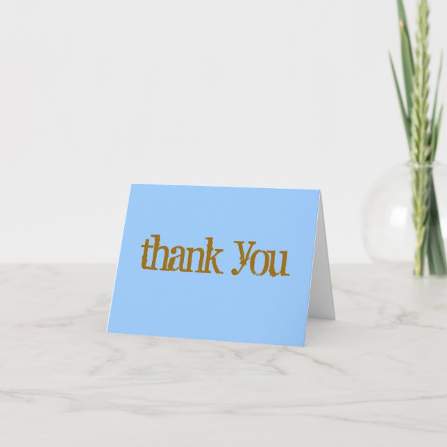 Casual thank you note blue/brown card (Front)