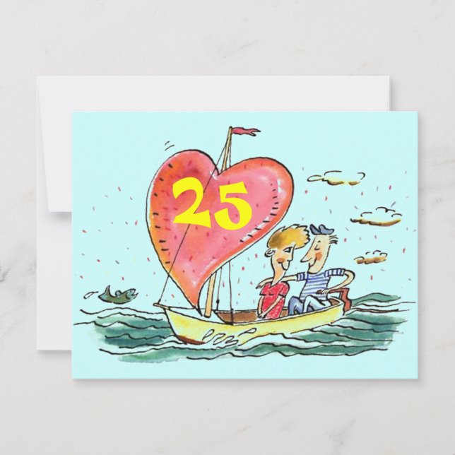 CASUAL TWENTY-FIFTH SILVER ANNIVERSARY INVITATIONS (Front)