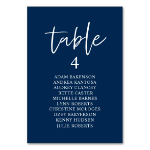 Casual Wedding Dinner, Guests Seating Chart Table Number