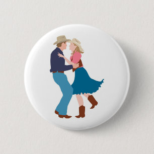 Casual Western Wedding Reception 6 Cm Round Badge