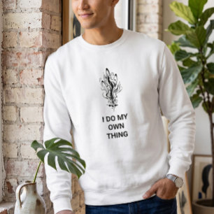 Casual White Crewneck Sweater with Minimalist
