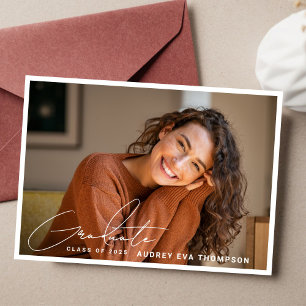 Casual Writing Graduate 2 Photo Invitation