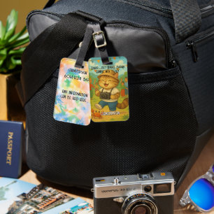 Cat 08 Kids Luggage Tag