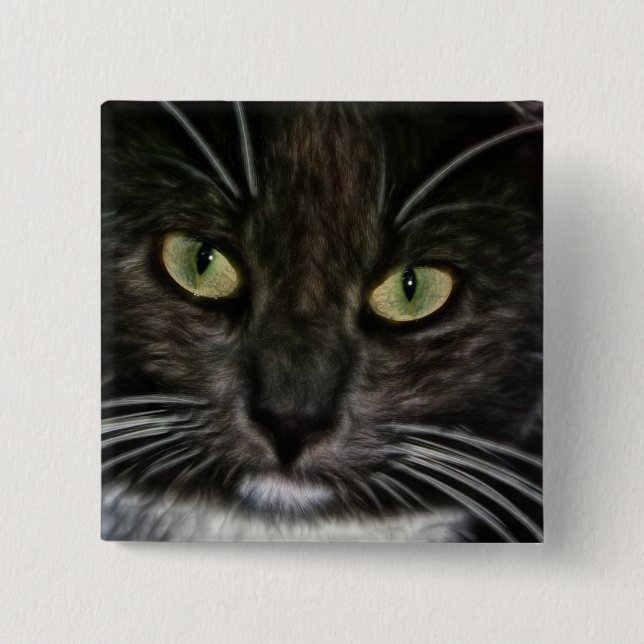 Cat 15 Cm Square Badge (Front)