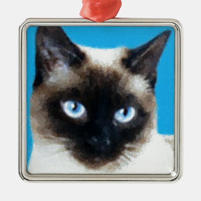Cat 1 metal tree decoration (Front)