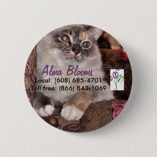 Cat 3 6 cm round badge