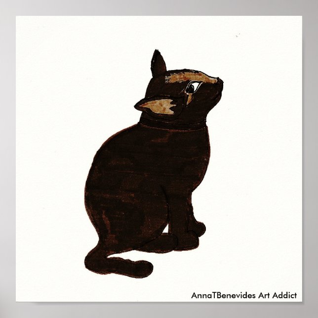 Cat#3, AnnaTBenevides Art Addict Poster (Front)