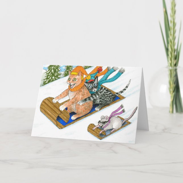 Cat 435 funny Greeting Card (Front)