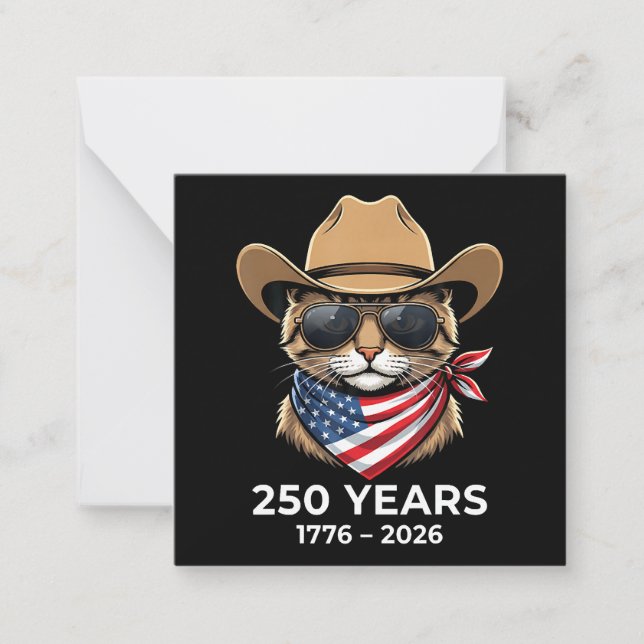 Cat 4Th Of July Card (Front)