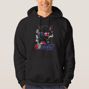 Cat 4th Of July Coffee Meowica Usa American Flag M Hoodie