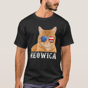 Cat 4th Of July Kitten Merica Usa American Flag T-Shirt