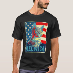 Cat 4th Of July Meowica Kitty Cat Merica Usa Ameri T-Shirt