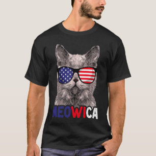 Cat 4th Of July Meowica Men Women American Flag Ki T-Shirt