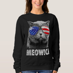 Cat 4th Of July Meowica Merica Men Usa American F Sweatshirt