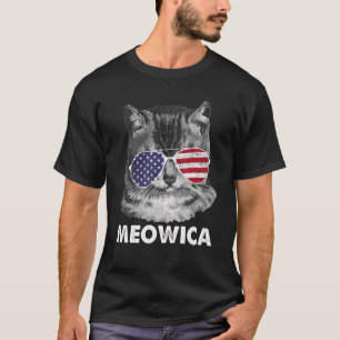 Cat 4th Of July  Meowica Merica Men Usa American F T-Shirt