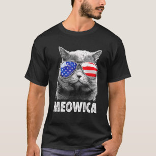 Cat 4th Of July  Meowica Merica Men Usa American F T-Shirt