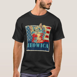 Cat 4th Of July Meowica Merica Men Usa American Fl T-Shirt