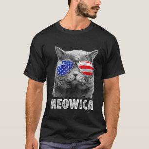 Cat 4th Of July Meowica Merica Men USA American Fl T-Shirt
