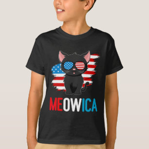 Cat 4th Of July Meowica Patriotic Kitten American T-Shirt