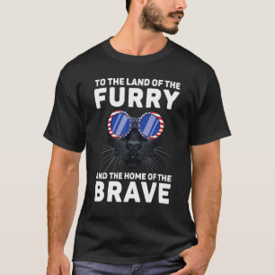 Cat 4th Of July Meowica Usa Flag Patriotic Black C T-Shirt