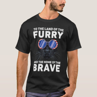 Cat 4th Of July Meowica Usa Flag Patriotic Black C T-Shirt