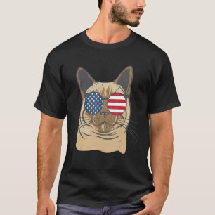Cat 4th Of July Merica Men Women Usa American Flag T-Shirt