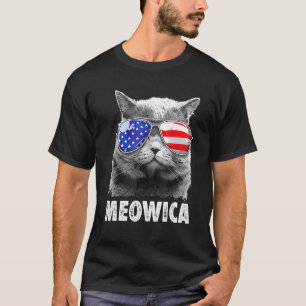 Cat 4th Of July S Meowica Merica Men Usa American  T-Shirt
