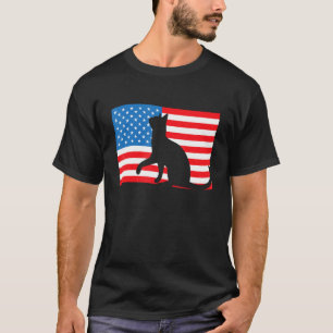 Cat 4th Of July US Flag Patriotic American T-Shirt