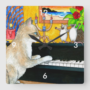 Cat 506 square wall clock