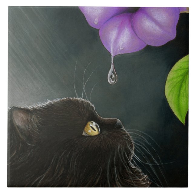 Cat 514 Black Persian Tile (Front)