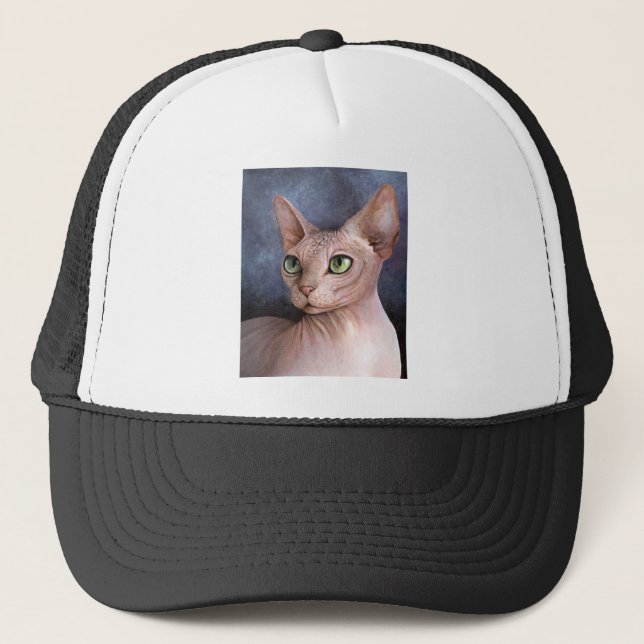 Cat 578 Sphynx Trucker Hat (Front)