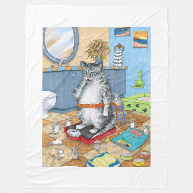 Cat 579 fleece blanket (Front)