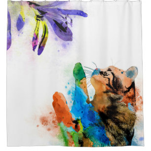Cat 610 shower curtain